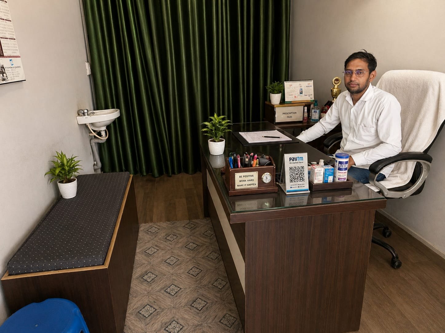 Doctor consultation room at Bhim Clinic